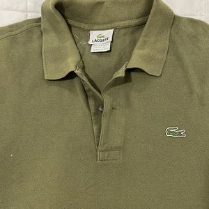 Men’s , green Lacoste shirt Size large. Used